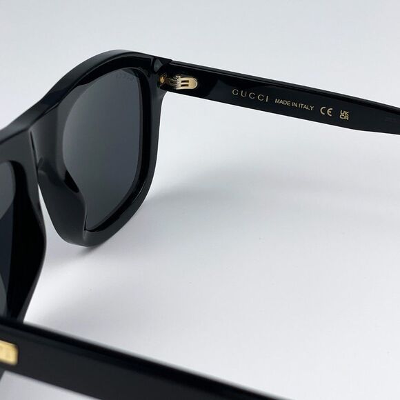 Gucci GG1316S 001 Sunglasses Black Grey Square Unisex - Picture 9 of 11